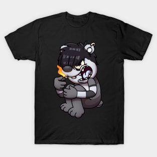 Goth Teddy Bear With Lighter T-Shirt